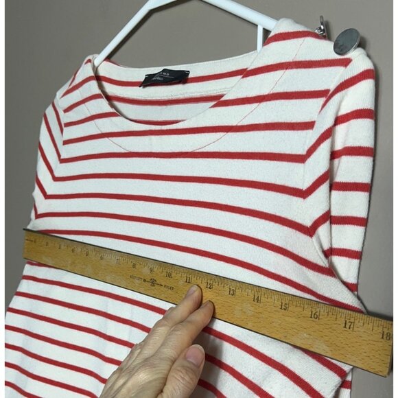 MaxMara Weekend Shirt Red Cream Stripe Cotton Breton Casual Top Womens S - Picture 5 of 12